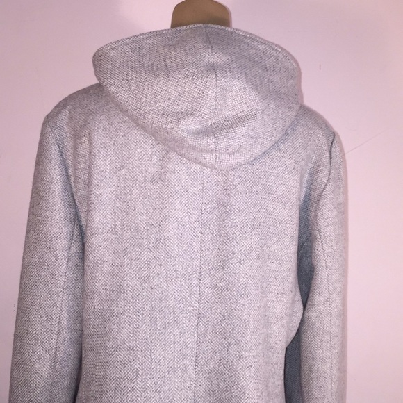 LAUREN RALPH LAUREN GRAY TWEED HOODED JACKET - Picture 2 of 4